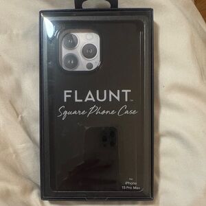 Flaunt Black Square Phone Case for iPhone 15 Pro Max